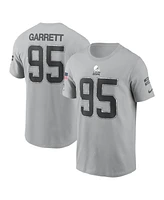 Nike Men's Myles Garrett Gray Cleveland Browns 2024 Salute To Service Name Number T-Shirt
