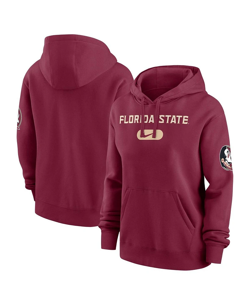 Nike Women's Garnet Florida State Seminoles Club Fleece Pullover Hoodie