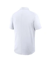 Jordan Men's White Michigan Wolverines Primetime Victory Primary Logo Performance Polo Shirt