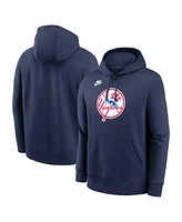 Nike Men's Navy New York Yankees Cooperstown Collection Logo Club Pullover Hoodie