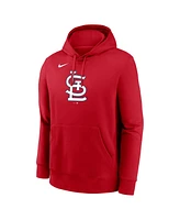 Nike Men's Red St. Louis Cardinals Logo Club Fleece Pullover Hoodie