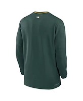 Nike Men's Green Athletics Authentic Collection Performance Half-Zip Top