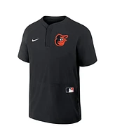 Nike Men's Black Baltimore Orioles Authentic Collection Raglan Short Sleeve Windshirt