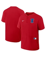 Nike Men's Red Philadelphia Phillies Authentic Collection Raglan Short Sleeve Windshirt