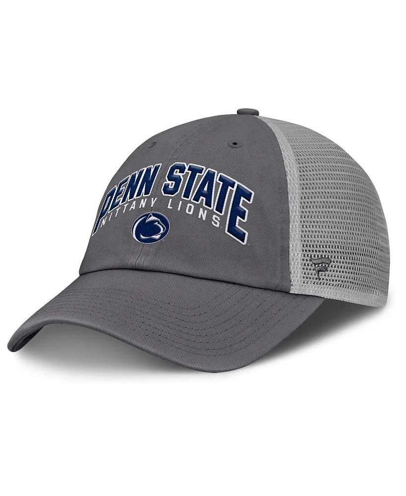 Fanatics Men's Charcoal Penn State Nittany Lions Ionic Trucker Adjustable Hat