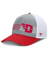 Fanatics Men's Heather Gray/Red Dayton Flyers Profile Trucker Adjustable Hat