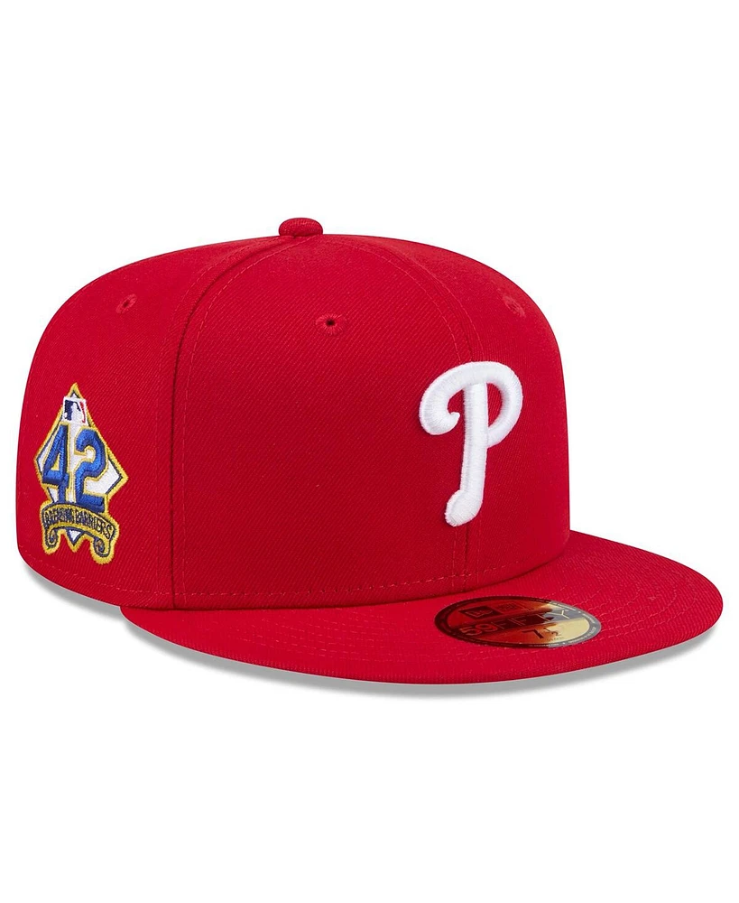 New Era Men's Red Philadelphia Phillies 2025 Jackie Robinson Day 59FIFTY Fitted Hat