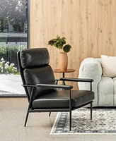 Glitzhome 39.5" Leatherette Mid-Century Modern Armchair
