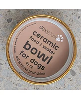 Marble Dog Bowl: Blush Pink & Gold Accent