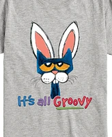 Pete The Cat Toddler and Big Boys Easter It's All Groovy Graphic T-Shirt