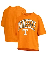 Pressbox Women's Tennessee Volunteers Nelson Arch Over Logo Waist Length Oversized Slub T-Shirt