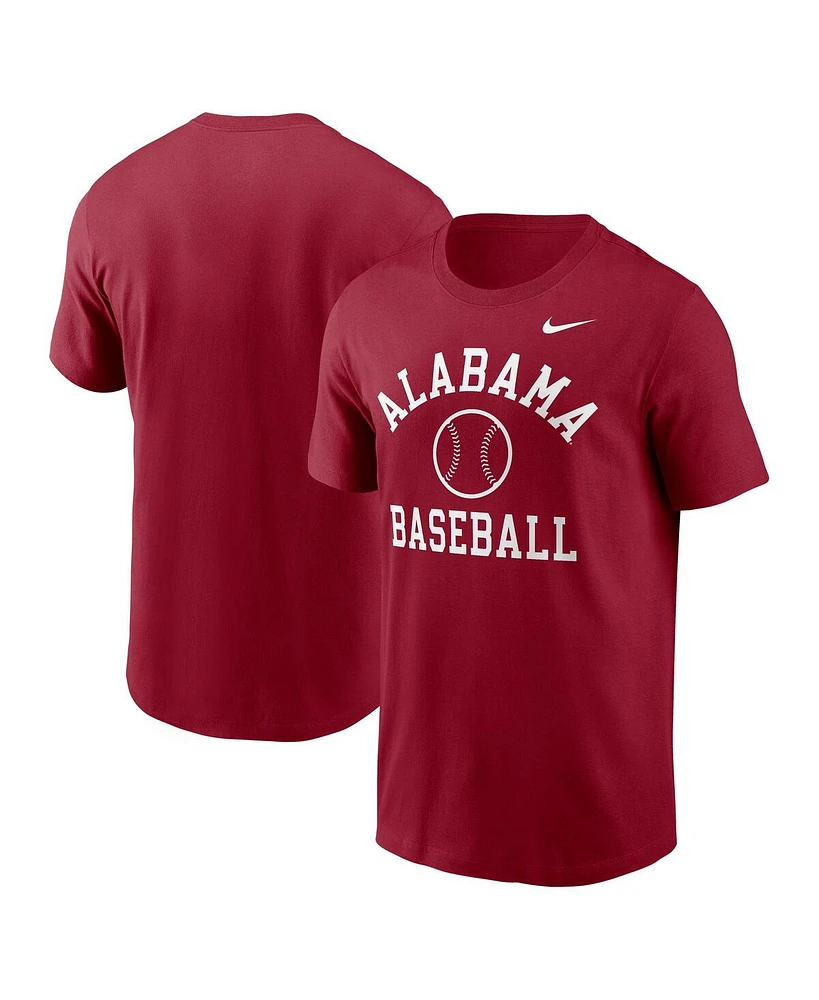 Nike Men's Crimson Alabama Tide Essential Baseball Arch T-Shirt