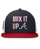 Nike Men's Navy/Red Atlanta Braves Pro Performance Trucker Snapback Hat