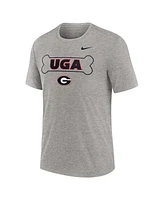 Nike Men's Heather Gray Georgia Bulldogs Campus Local Tri-Blend T-Shirt
