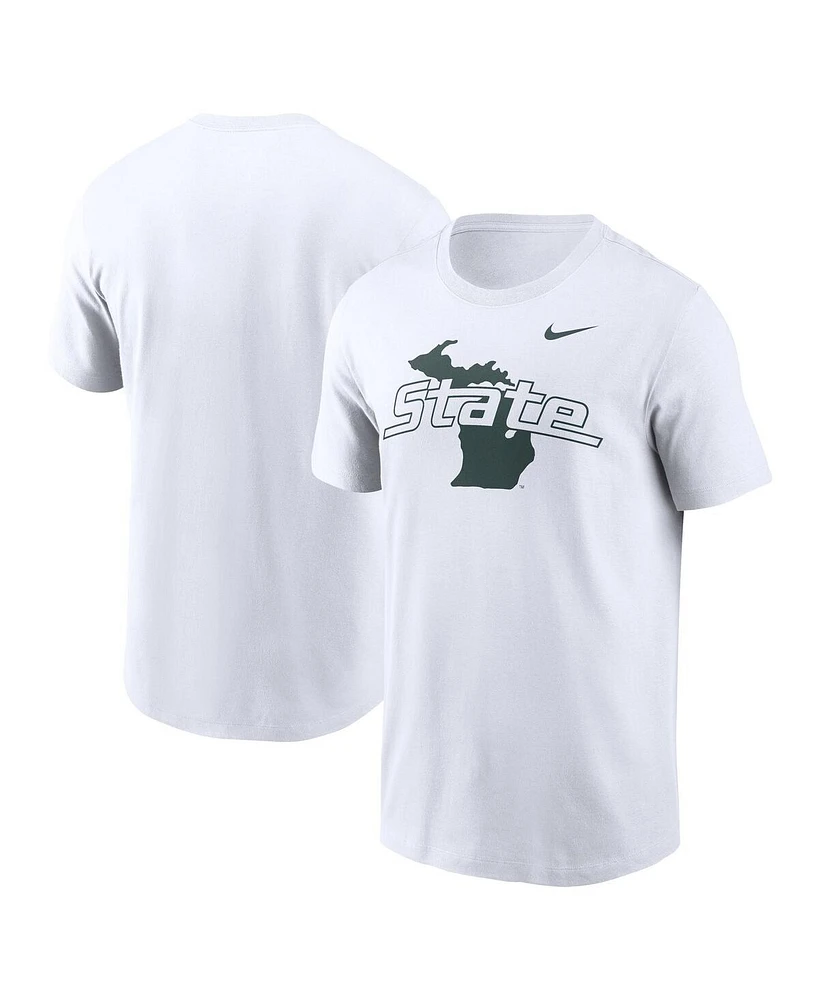 Nike Men's White Michigan State Spartans Campus Local T-Shirt