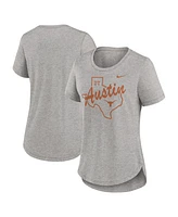 Nike Women's Heather Gray Texas Longhorns Local Campus Location Mantra Tri-Blend T-Shirt