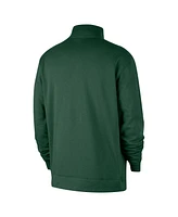 Nike Men's Hunter Green Milwaukee Bucks Courtside Club Half-Zip Jacket
