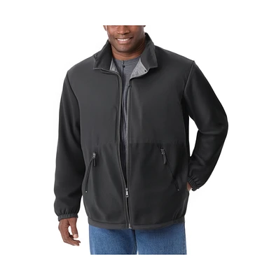 KingSize Big & Tall Explorer Plush Fleece Full-Zip Jacket With Colorblocked Panel