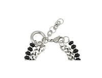 Genuine Stone and Stainless Steel Chain Bracelet