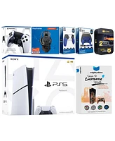 Sony Playstation 5 Slim Disc with Extra Edge Controller, Plantronics Headset, Gamer Kit, Trigger Kit and MightySkins Decal Voucher + 2 Year Cps Extend