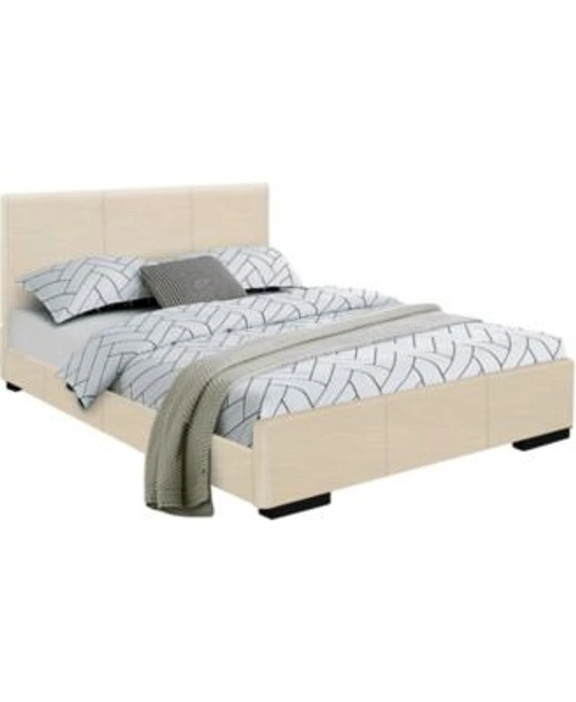 Faux Leather Bed Frame With Upholstered Headboard X2013 Solid Manufactured Wood