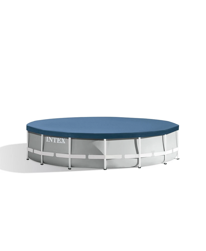 Intex 15ft x 42in Prism Frame Above Ground Swimming Pool Set with Debris Cover
