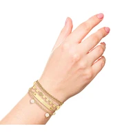 Jessica Simpson Gold-Tone Layered Bracelet Set 4 Piece Set