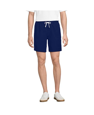 Lands' End Men's 7" Seersucker Beach to Boardwalk Pull On Shorts