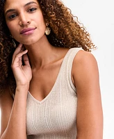 I.n.c. International Concepts Women's Ribbed Sleeveless V-Neck Tank, Exclusively at Macy's