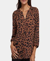 Nydj Women's Pintuck V Neck Top
