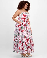 On 34th Plus Delicate Garden Maxi Dress, Exclusively at Macy's