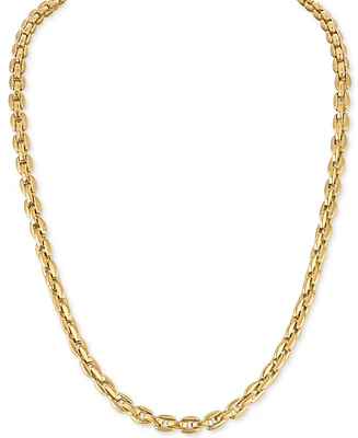 Esquire Men's Jewelry Rounded Box Link 22" Chain Necklace, Exclusively for Macy's