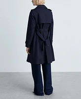 Mango Women's Belted Classic Trench Coat