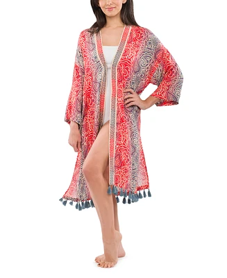 Patricia Nash Women's Cover Up Tassels Ruana