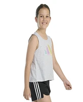 adidas Big Girls Sleeveless Swing Heather Tank Top