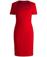 Boss by Hugo Women's Square-Neck Slim-Fit Dress