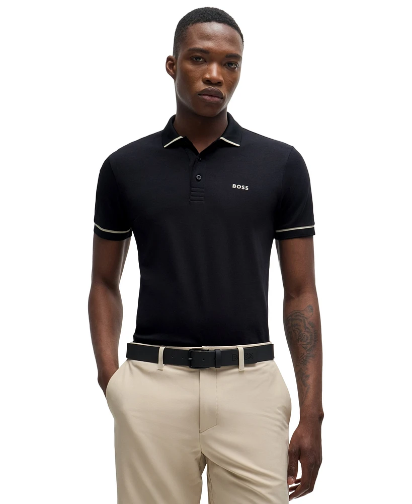 Boss by Hugo Men's Contrast Trim Slim-Fit Polo Shirt