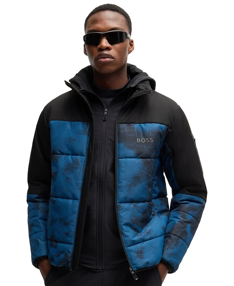 Boss by Hugo Boss Men's Logo Water-Repellent Puffer Jacket
