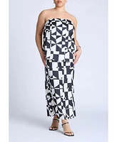 Eloquii Plus Column Satin Tube Top