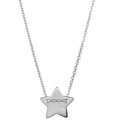 Adornia Silver Diamond Star Charm Necklace