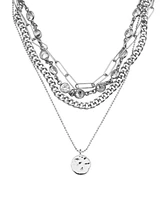 Adornia Silver Messy Layered Necklace