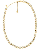 Michael Kors 14K Gold-Plated Brass Bezel-Set Necklace