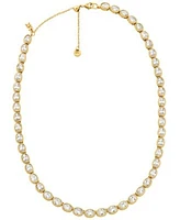 Michael Kors 14k Gold Plated Cubic Zirconia Bezel Set Jewelry Collection