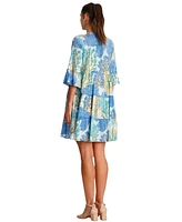 La Moda Clothing Women's Short V-neck Dress