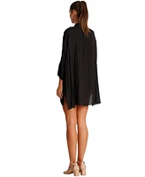 La Moda Clothing Women's Short Sheer Lace Cover Up Dress