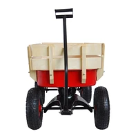 All Terrain Air Tires Outdoor Steel Garden Cart for Haulling Tools or Supplies in Your Backyard