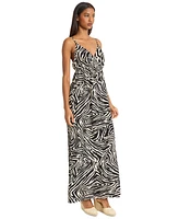 The Good Journey Women's Printed Surplice-Neck Maxi Dress