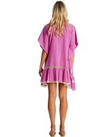 La Moda Clothing Women's Fiji Embroidered Kaftan