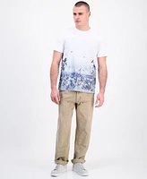 Guess Men's Short Sleeve Big Cat Paradise Graphic Crewneck T-Shirt