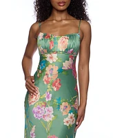 B Darlin Junior's Emma Satin Strappy-Back Midi Dress